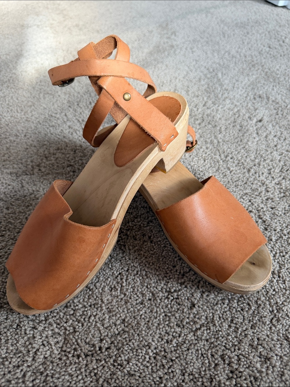 BRYR Studio Peep Toe Clogs